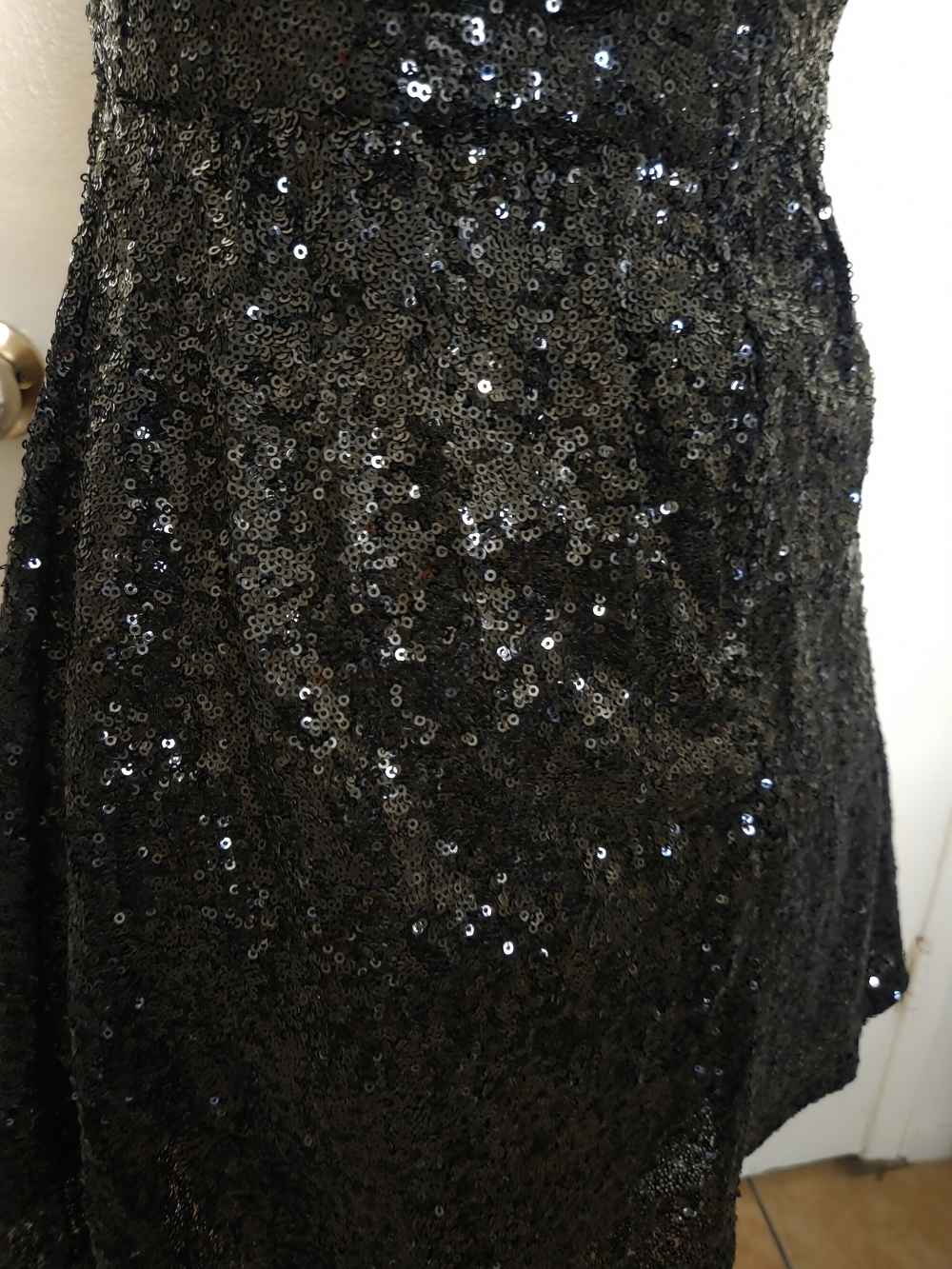 B Darlin Black Sequin Sleeveless Mini Dress - Picture 3 of 5